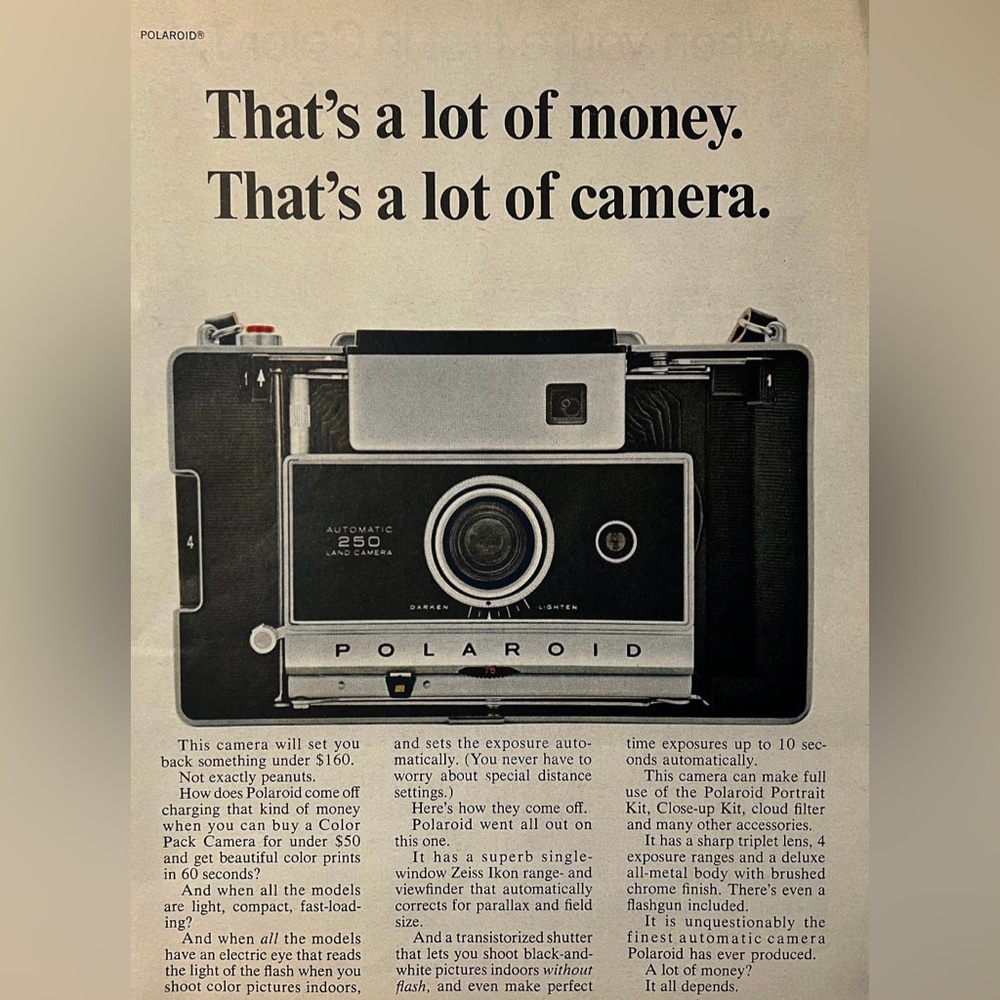 Polaroid | Vintage 1970s Magazine Advertisement